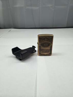 Zippo Jack Daniel's Old No. 7 High Polish Brass Lighter with Holster Case
